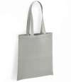 BR051 Brand Lab Organic Cotton Long Handle Shopper Silver colour image